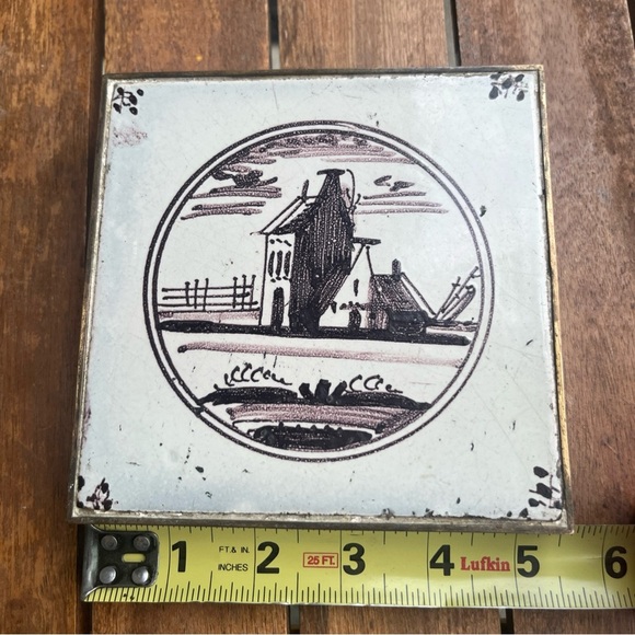 Antique Dutch Delft Tile- 18th Century -Trivet -Decor - Picture 8 of 9